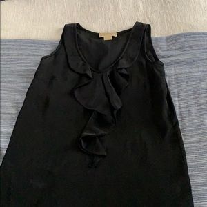 Michael Kors black silk sleeveless top